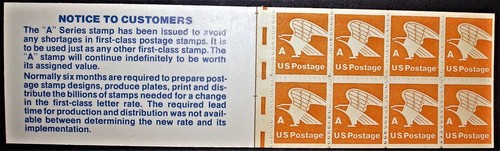 BOOKLET - 24 EAGLE "A" STAMPS for FCM SHORTAGE 1978 Scott# 1736 Excellent NEW33b - Picture 3 of 13