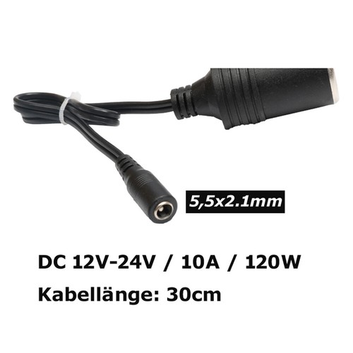 Q23C Voiture Camion Bloc Alimentation Câble Dc 5.5x2.1mm Prise Sur Allume-Cigare - Photo 4 sur 9