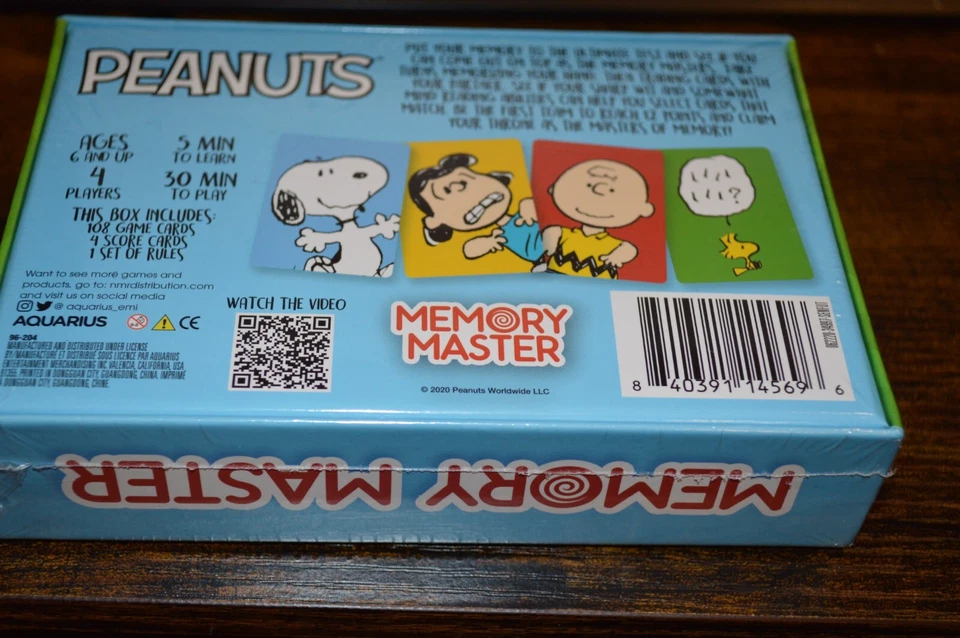 Peanuts Memory Master A Card Game You'll Never Forget Snoopy 4 Players 30 Minute - Image 2 of 2