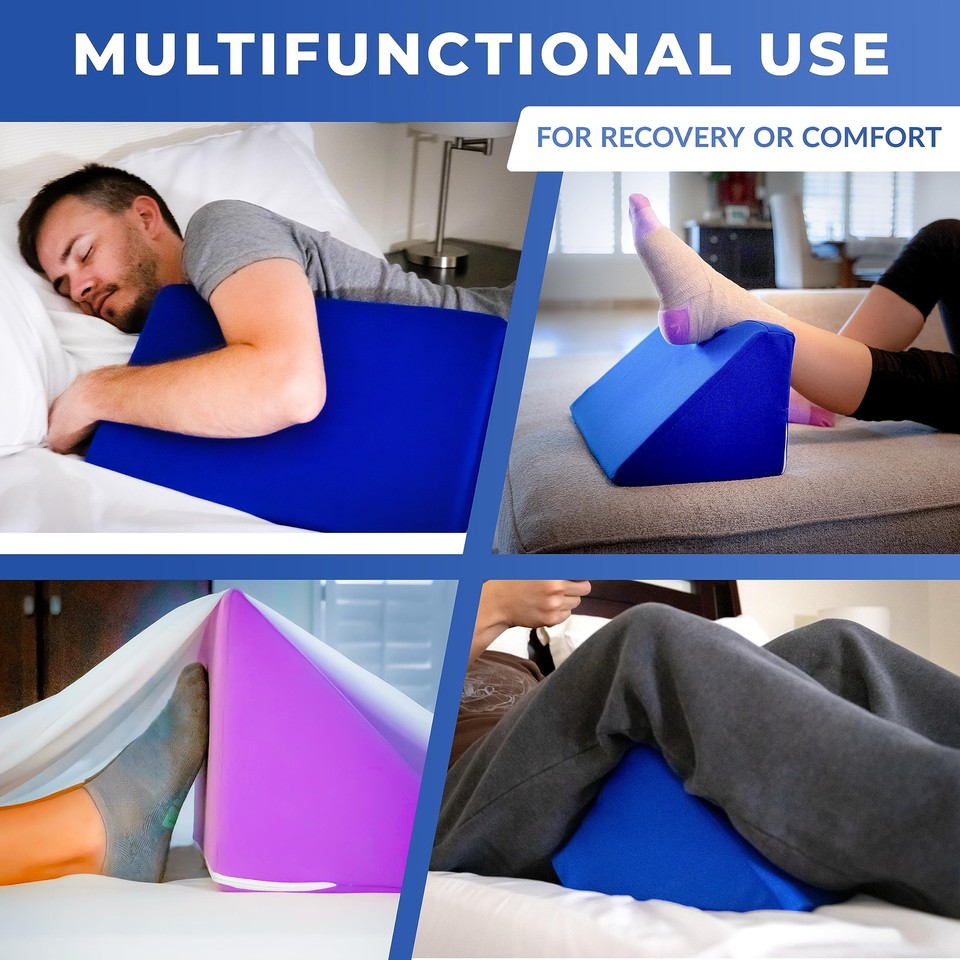 Blanket Elevation Wedge for Feet. Leg and Ankle Support Foam. Blue eBay