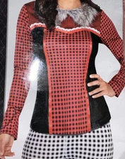 Red RidingHood Halloween Long Sleeve Top Shirt S/M Storybook Shirt