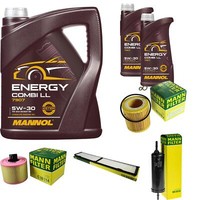 MANN-FILTER Inspektionspaket Mannol 7L Energy Combi Ll 5W-30 FüR Bmw 3Er 325I