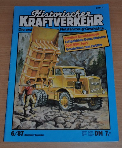 Historischer Kraftverkehr HIK 6/87 Omnibusse Deutz-Motoren Opel Blitz Kaelble
