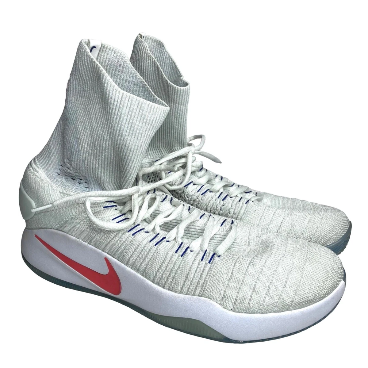 Rondsel Pessimistisch Gezamenlijke selectie NIke Hyperdunk Flyknit 2016 USA Home White Gray 843390-146 Mens 15 | eBay