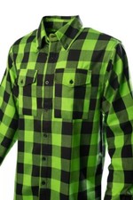 Men's Flannel Plaid Shirt - Long Sleeve Cotton Button Down