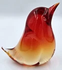 Rare Unique Elio Raffaeli Red Murano Glass Bird Figurine Signed 3.75"H