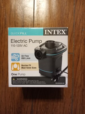 Intex 66639E 120V Quick Fill AC Electric Air Pump with 3 Interconnected Nozzles