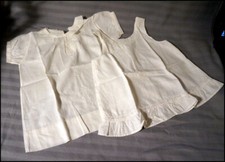 Vintage 1940s Baby/Toddler/Doll Cloths Batiste Cotton Dress and Slips S097