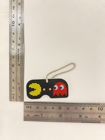 PAC-MAN Famicom Nintendo Plate Keychain Strap Japanese Vintage Rare From Japan