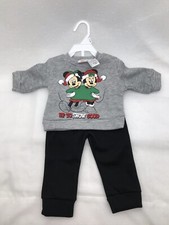 Disney Baby Boys Mickey Mouse Long Sleeve Shirt Pants Outfit Set Size 3-6Mo