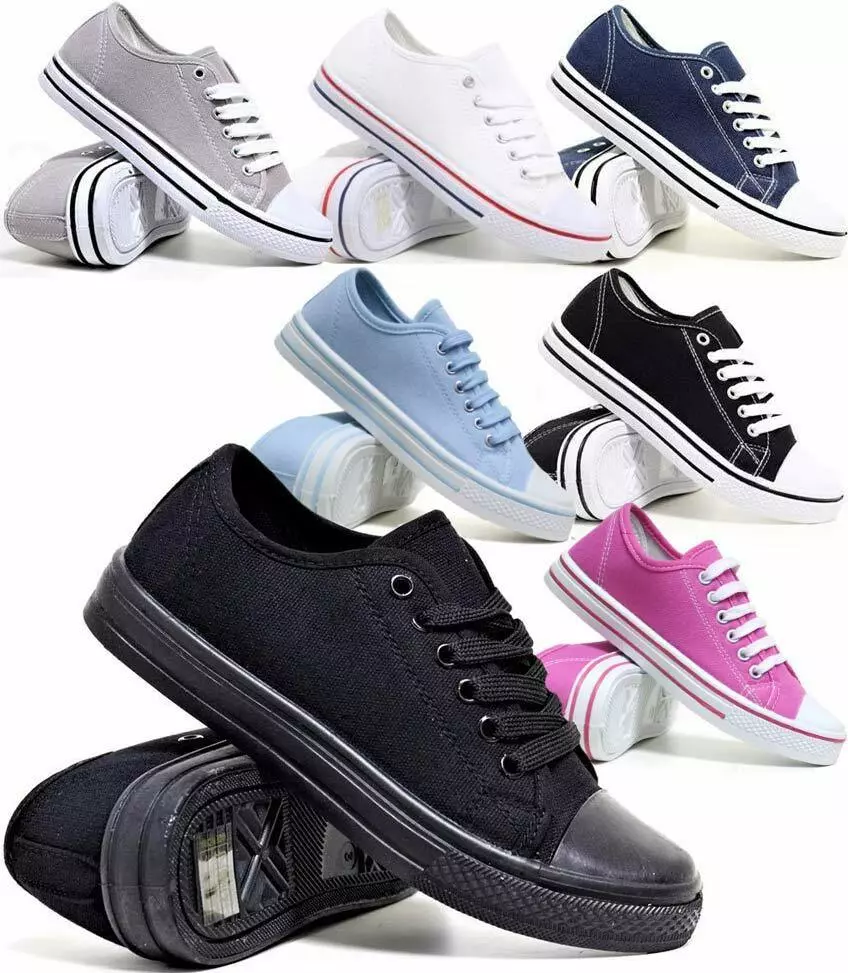 Ladies top plimsolls pumps