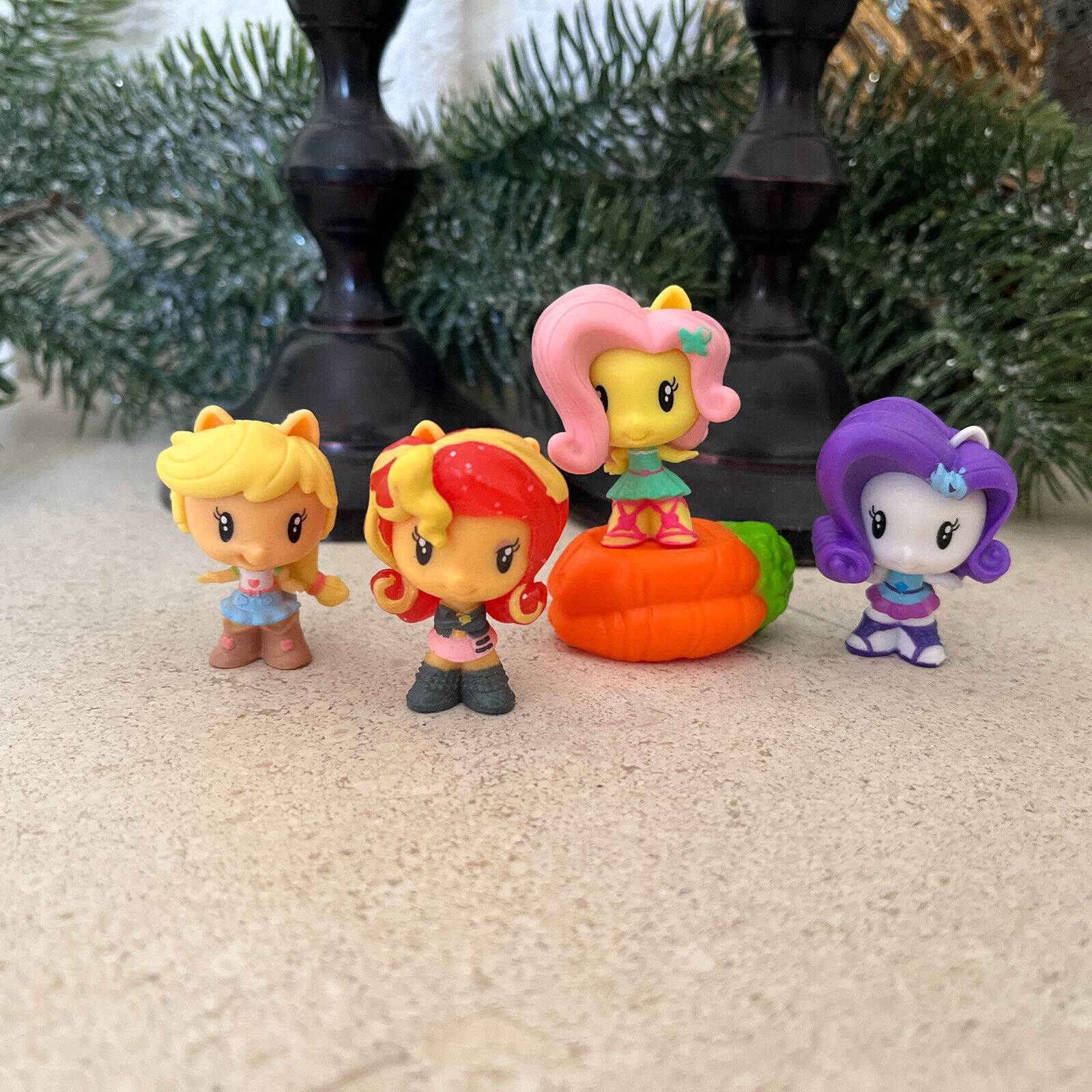 MLP Cutie Mark Crew Equestria Girls Lot 4 Sunset Shimmer Fluttershy Applejack