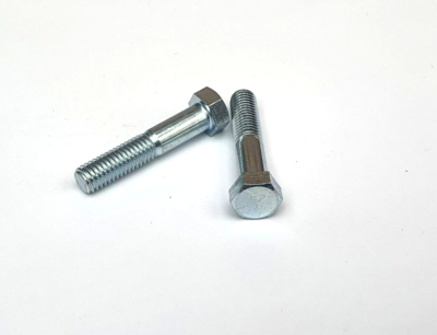 めん　0808 M8X40 Mark 7 Hex Bolt Half 110G0840 Thread Trivalent White, J.I.S