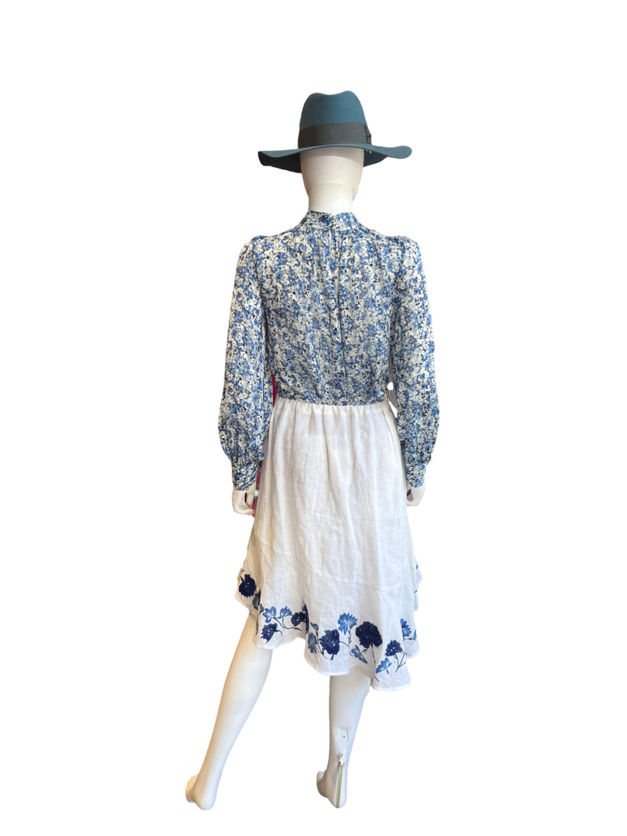Club Monaco Lolia Linen and Raffia Skirt Size S View 3