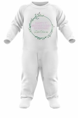 Baby Happy First Muttertag Oma Strampler personalisiert Mutter Geschenke