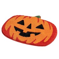 2-Pack Halloween Pumpkin Door Mats, 85x59 cm Non-Slip Rubber for Home  Bathroom