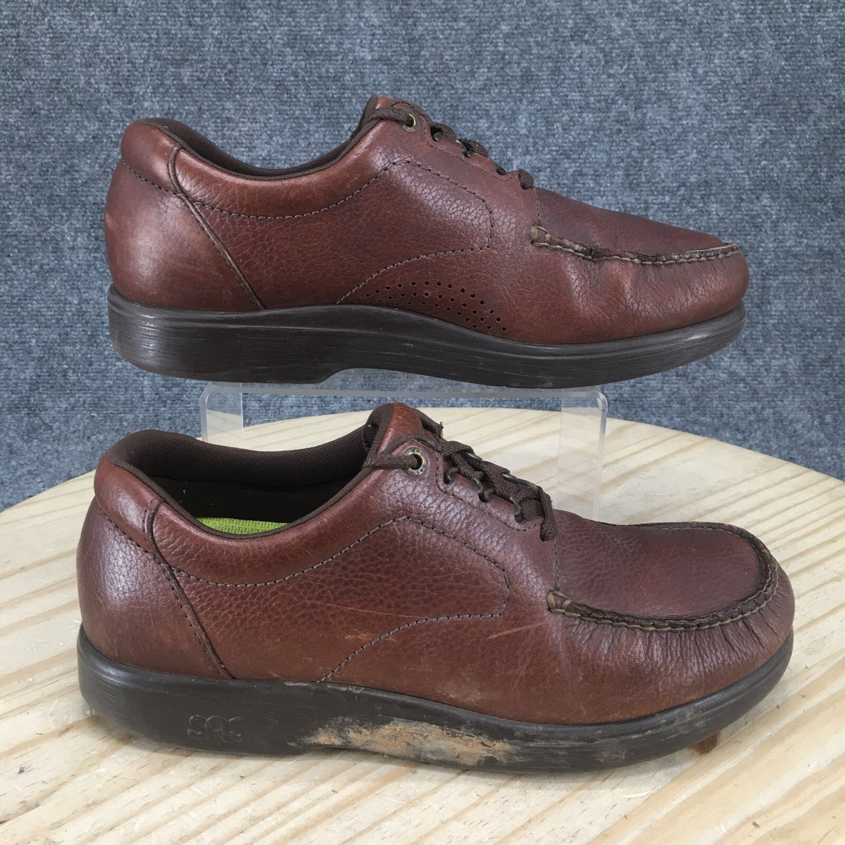 SAS Men\'s Brown Leather Oxfords SAS San Antonio Shoes Pathfinder Oxford Mens 11.5 Brown  main image 4