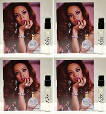 4 Vials Samples KISS by Rihanna for Women 0.05 oz 1.5 ml Eau de Parfum Spray NEW