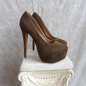 army green high heels