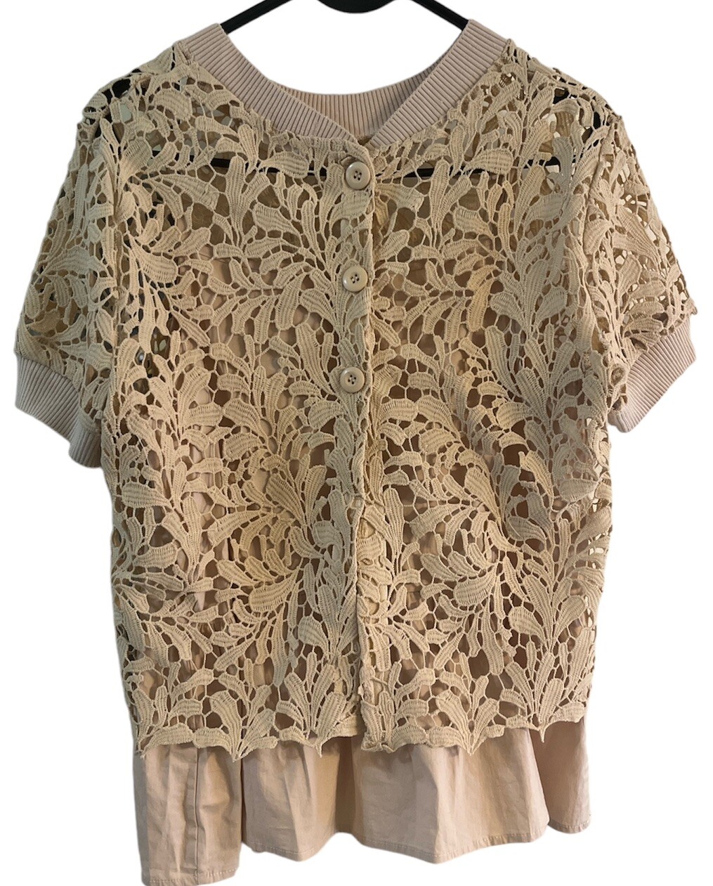 FILA Camicetta All:Row donna beige manica corta taglia M 2 pezzi