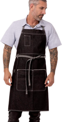 Latzschürze - Chef Works AB041 schwarz Bronx Latzschürze, 34''L/30''W [GF61]