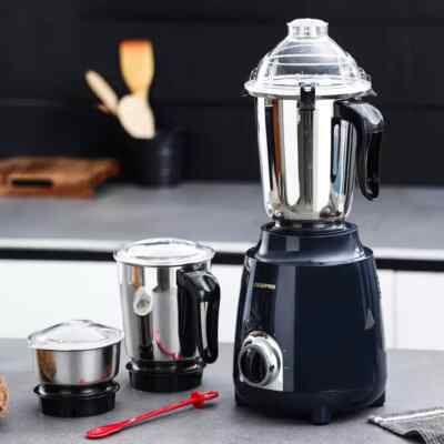 600W 3-in-1 Profi Indischer Mixer Mahlwerk Edelstahl Gläser Nass & Trocken Mix