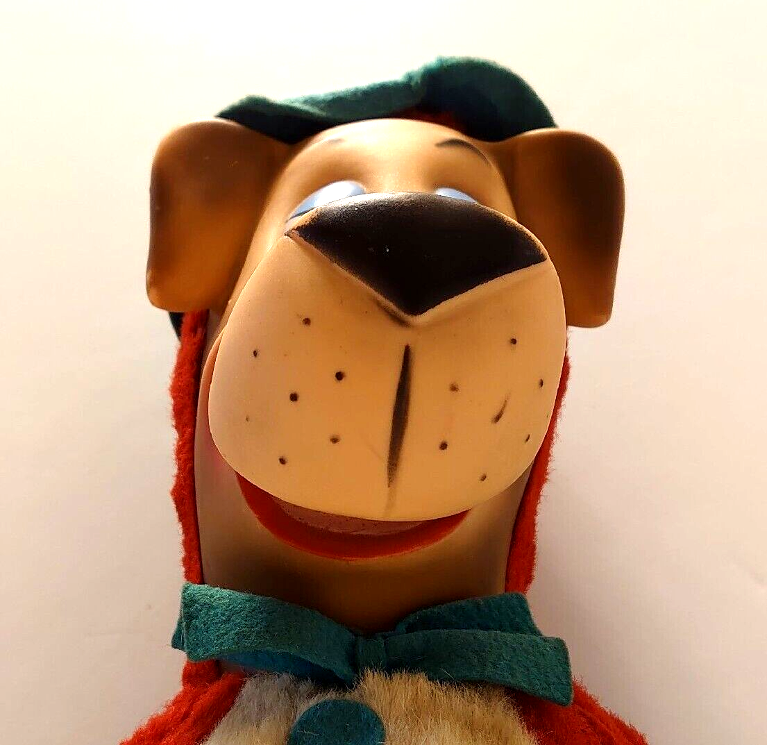 Vtg 1958 Huckleberry Hound Rubber Face Plush Knickerbocker Hanna