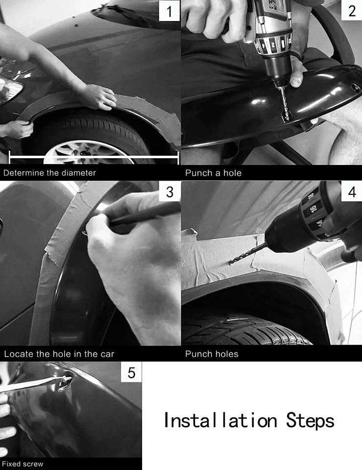 4.5" 90mm Fender Flares Flexible Wide Body Wheel Arches For Toyota Corolla Ke70 - Image 3 of 4