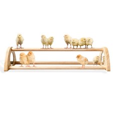 16" Extra Long Chicken Perch - Freestanding Roosting Bar for Baby Chicks with...