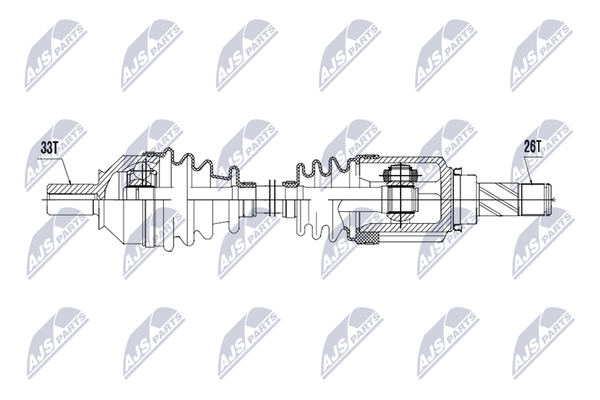 Antriebswelle Nty NPW-RE-249 FüR Renault Twingo 3 Tce 110 BCM9 BCM2 Lpg Bcmd Sce-image