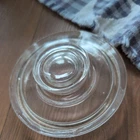 Pyrex Flameware 7756-C GLASS LID ONLY for 6 Cup Percolator Coffee Pot chipped #2