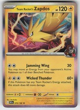PO-02 Holo Team Rocket's Zapdos 070/182 Rare SV10: Destined Rivals