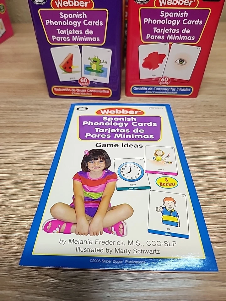 Speech Pronunciation Super Duper Webber Phonology Cards Spanish Espanol 8 Decks - Image 2 of 4
