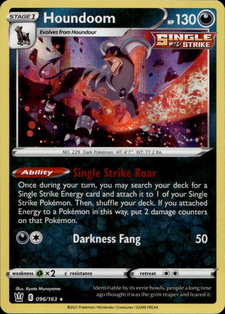 Pokemon Houndoom 96/163 Battle Styles Holo LP Ryota Murayama
