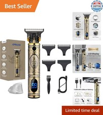 Professional Cordless Hair Clippers for Men - Precision Trimmer with LED Display