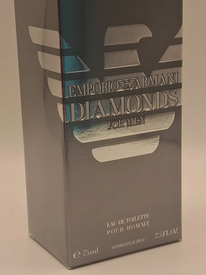 Emporio Armani 男士钻石 2.5 盎司淡香水喷雾 Pour Homme 全新 — 第 2/4 张图片