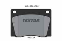 1X Textar 2002701 Bremsbelagsatz Scheibenbremse FüR Volvo Mercedes-Benz Aston Ma