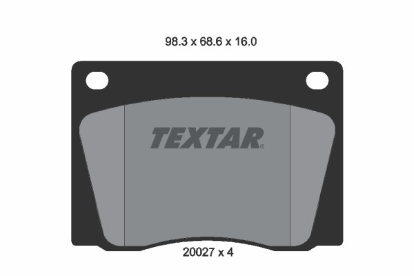 1X Textar 2002701 Bremsbelagsatz Scheibenbremse FüR Volvo Mercedes-Benz Aston Ma-image