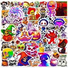 Halloween Stickers, 100Pcs Pumpkin Theme Stickers Bulk, C
