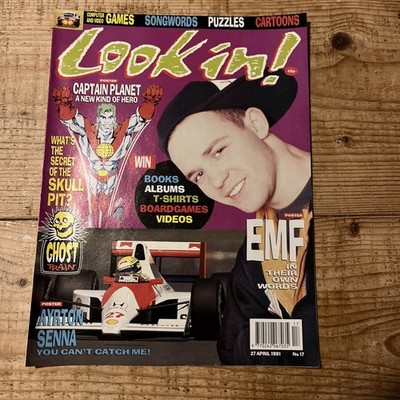 Look-In Magazine April 27th 1991 Ayrton Senna EMF Captain Planet