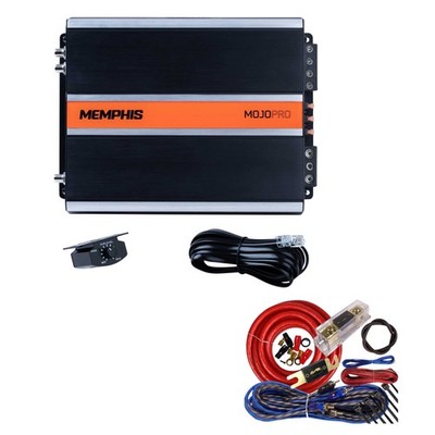 Memphis Audio MJP1000.1 Amp + Gravity Warzone 1/0 Gauge Amp Kit Bundle