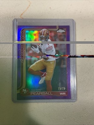 2025 Topps Chrome Ricky Pearsall #261 Purple Refractor   75/75  49ers San Fran