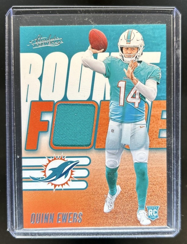 2025 Panini Absolute Quinn Ewers Force RC Jersey #RF-QES Dolphins Rookie