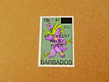 Barbados-1979 St. Vincent Relief Fund - No. 376 Surcharged