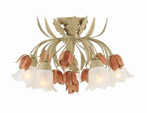 Crystorama Lighting Group 4800 Southport 5 Light 22"W Semi-Flush - Sage Rose - Picture 5 of 6