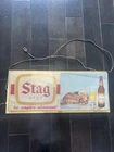Vintage Stag Beer Light Up Sign Steak Taters And Gravy