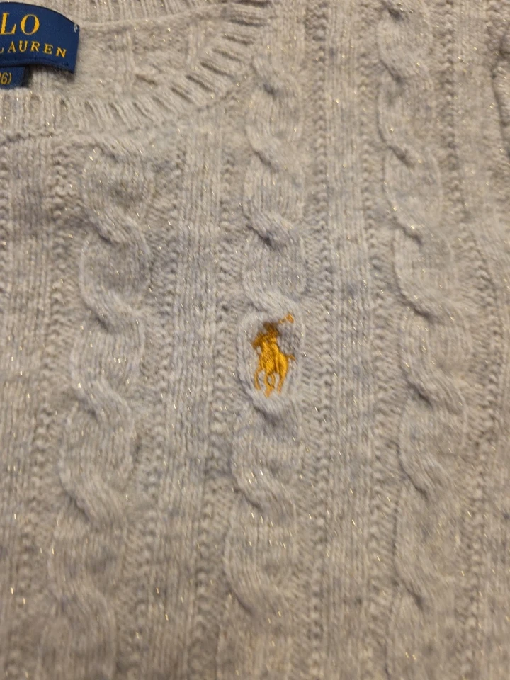  Suéter Polo Ralph Lauren Niñas Gris Talla Juvenil XL 16 Foto 2 de 4