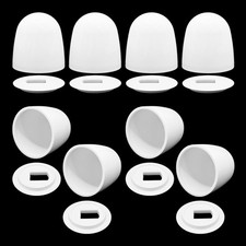 8PCS Universal Toilet Bolt Caps Set, White Plastic Push-On Covers, Standard H...