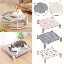 1 Raised Cat Hammock Bed, Removable and Washable Soft Mattress for Cats and Dogs
