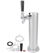 Stainless Beer Draft Tower with Single Faucet Dispenser Home Brewing Equipment